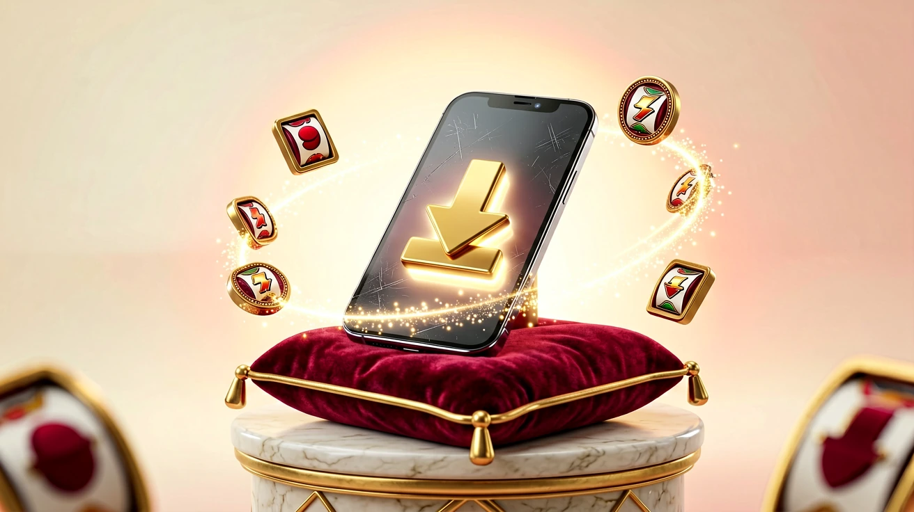 RM98 Slot မိုဘိုင်းအက်ပ်ကို ဖုန်းပေါ်တွင် ဒေါင်းလုဒ်ချနေသော ပုံရိပ်