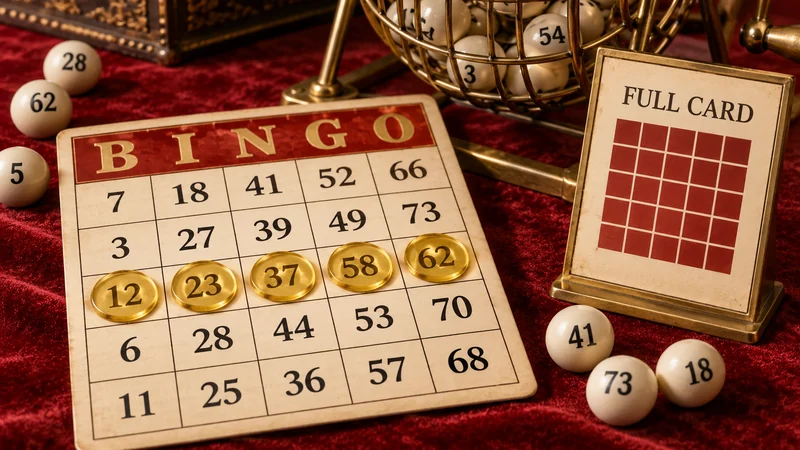 တစ်တန်းကိုသာ မှတ်ထားသည့် Bingo ကတ်နှင့် ကတ်အပြည့်လိုအပ်သော pattern ဘုတ်ကို ဘေးချင်းယှဉ်ပြထားပုံ